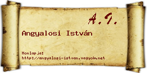Angyalosi István névjegykártya