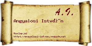 Angyalosi István névjegykártya