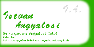 istvan angyalosi business card