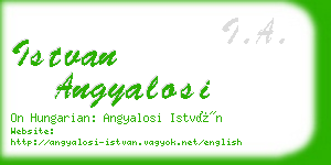 istvan angyalosi business card